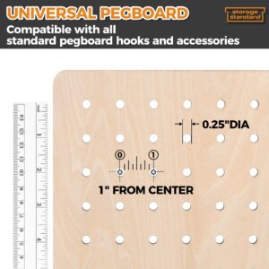 Wooden Pegboard Display Stand Retail Rack - Necklace Holder Earring Display Stands for Selling and Craft Shows - Jewelry, Pin, Stickers & Keychain Peg Board, 17" x 13"