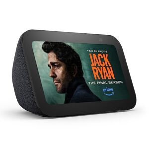 amazon echo show 5 (3rd gen, 2023 release) | smart display with 2x the bass and clearer sound | charcoal