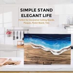 TR-LIFE 3 Pack 10 Inch Large Plate Stands for Display - Metal Plate Holder Display Stand + Picture Frame Holder Stand + Small Easels for Decorative Plate, Platter, Book, Plaques, Photo, Tabletop Art