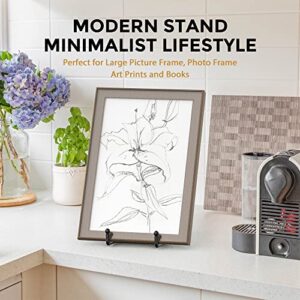 TR-LIFE 3 Pack 10 Inch Large Plate Stands for Display - Metal Plate Holder Display Stand + Picture Frame Holder Stand + Small Easels for Decorative Plate, Platter, Book, Plaques, Photo, Tabletop Art