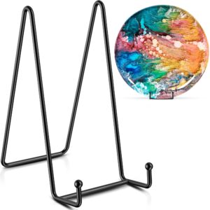 tr-life plate stands/holder for display, 8 inch, large, metal frame for picture, decorative platter, book, photo easel (2 pack)