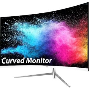 z-edge 24-inch curved gaming monitor, full hd 1080p 1920x1080 led backlight monitor, with 75hz refresh rate and eye-care technology, u24c 178° wide view angle, vga+hdmi