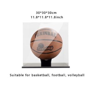 SANOSY Clear Acrylic Display Case UV Protected Acrylic Basketball Holder, Display Case for Autographed Basketball, for basketballs, Dolls, car Models, Souvenirs(Basketball)