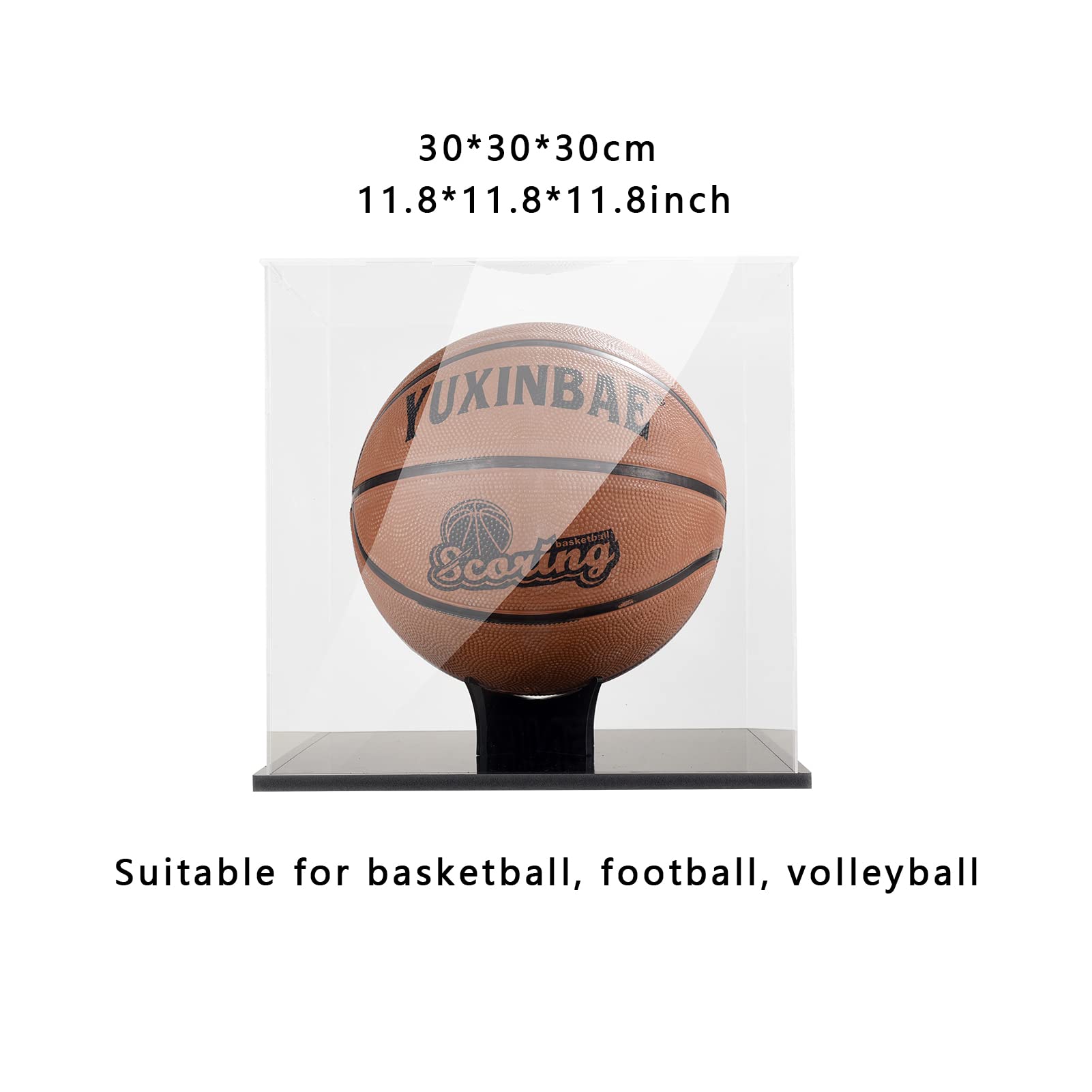 SANOSY Clear Acrylic Display Case UV Protected Acrylic Basketball Holder, Display Case for Autographed Basketball, for basketballs, Dolls, car Models, Souvenirs(Basketball)