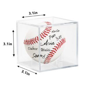 Baseball Display Case, UV Protected Acrylic Baseball Holder, Display Case for Autographed Baseball, Tennis Ball, Golf Ball, Memorabilia Display Cases (Baseball Case 1 Pack)