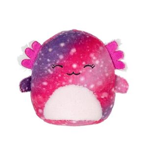 Squishville by Original Squishmallows Play and Display Storage - Four 2-Inch Plush Included - Big Foot, Axolotl, Parrot, Chameleon - Hang or Stand Display Case - Amazon Exclusive