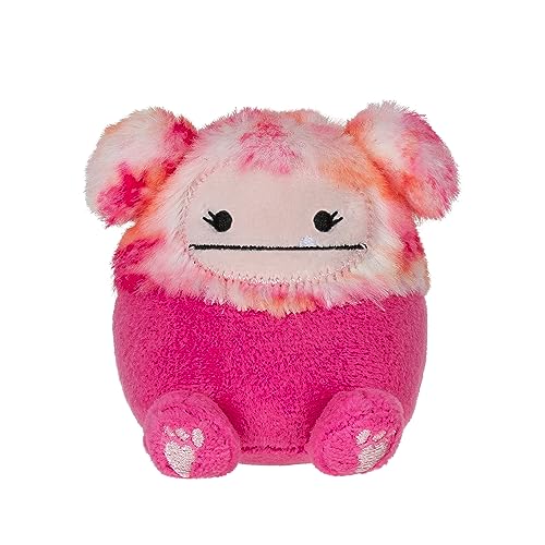 Squishville by Original Squishmallows Play and Display Storage - Four 2-Inch Plush Included - Big Foot, Axolotl, Parrot, Chameleon - Hang or Stand Display Case - Amazon Exclusive