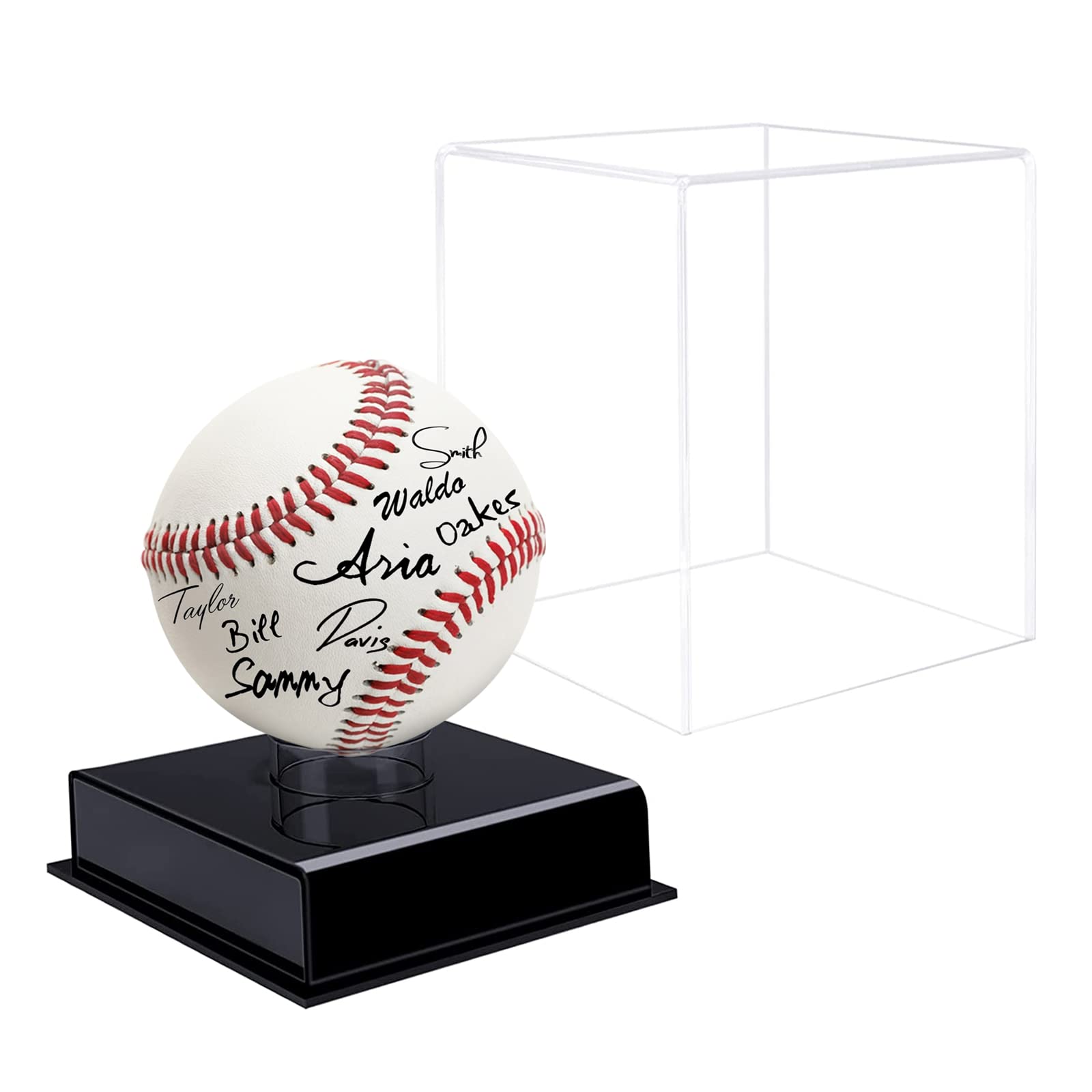 Baseball Display Case, Acrylic Baseball Case for Display, UV Protected Baseball Display Cube, Baseball Display Case for Memorabilia Baseball, Autographed Baseball Clear Display Case (1)