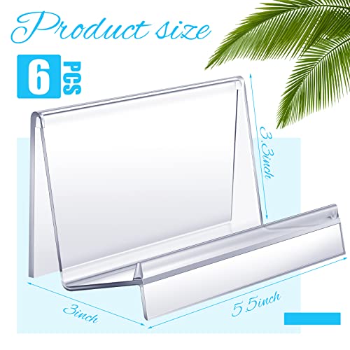 Purse Display Stand Clear Acrylic Wallet Display Stand Holder Purse Jewelry Stand Handbag Display Stand Acrylic Purse Organizer for Bag Phone Cards Cosmetic Store Business, 5.5 x 3.3 x 3 Inch (6 Pcs)