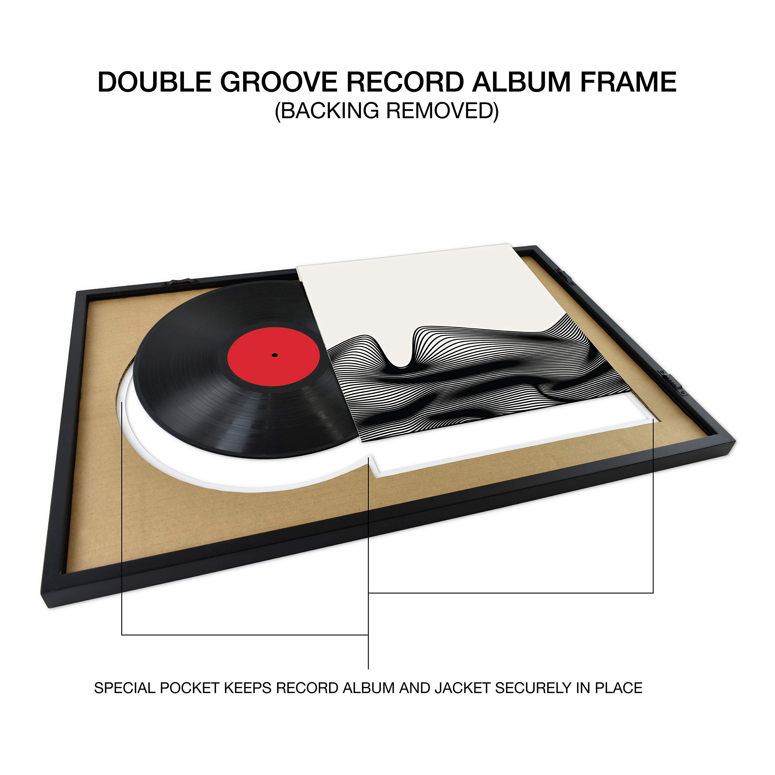 MCS Record Album Frame, Black, 16.5 x 25 in