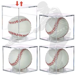 4 pack baseball case baseball holder display case for baseball display case fits official size ball