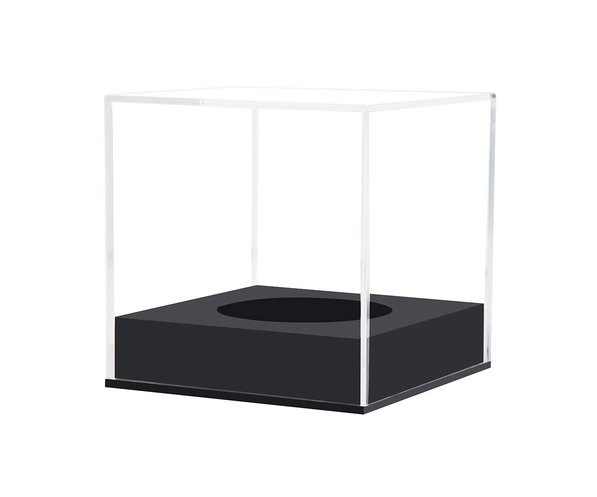 Arcylic Softball Display Case Softball Holder Stand Championship Square Box UV Protected Clear Display Cube for Official 12 Inches Softball Sports Ball Storage Collections