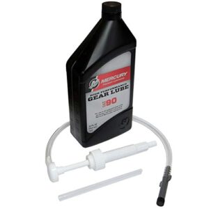 mercury marine new oem high performance gear lube with hand pump, 91-8m0101435