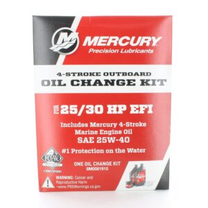 oem mercury marine 4-stroke 25/30hp efi outboard oil change kit 8m0081915