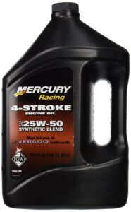 mercury oem verado 4-stroke engine oil sae 25w-50 synthetic blend one gallon # 8m0078014