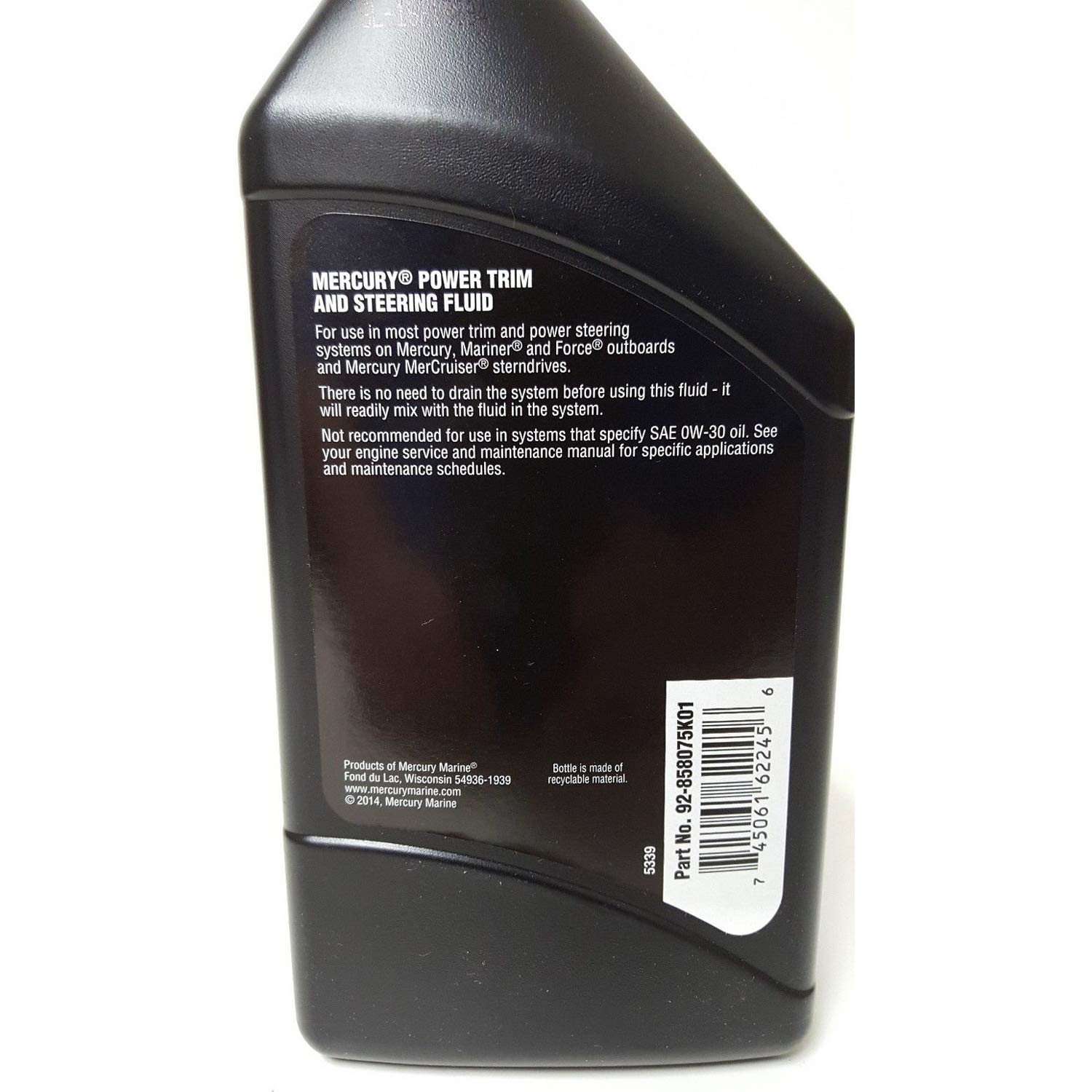 Mercury/Quicksilver Part Power Trim & Steering Fluid 32 Oz.