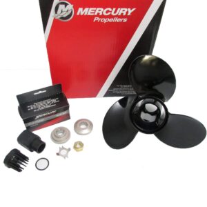 mercury marine black max 3-blade aluminum propeller 10-1/2 x 13 pitch