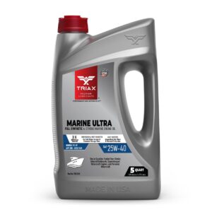 TRIAX Marine Ultra 25W-40 4-Stroke Full Synthetic Marine Engine Oil (5 Quart Jug)