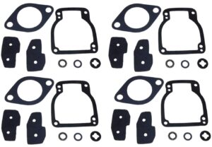 engineered marine products carburetor gasket kit for mercury 100 115 125 hp 4 cylinder with wme stamped carburetors (4 pack), replaces 1395-811223-1 18-7211