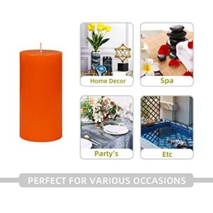 Zest Candle Pillar Candle, 3 by 6-Inch, Orange