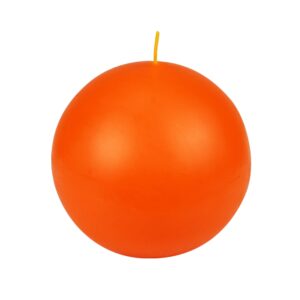 Zest Candle 2-Piece Ball Candles, 4-Inch, Orange