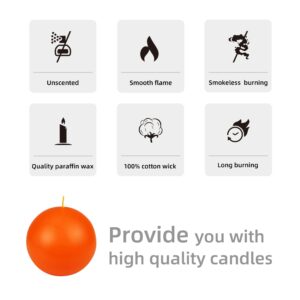 Zest Candle 2-Piece Ball Candles, 4-Inch, Orange