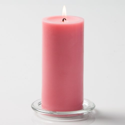 Richland® 3" X 6" Hand Poured Pink Pillar Candle Set of 6