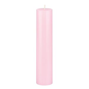 SRG 1 pc Unscented Pink Round Pillar Candle, Hand Poured Premium Wax Candles 2 Inch x 9 Inch, Home Décor, Wedding Receptions, Baby Showers, Birthdays, Celebrations, Party Favors & More