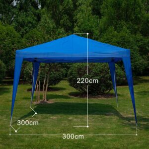 EZ POP UP Wedding Party Tent 10'x10' Folding Gazebo Beach Canopy W/Carry Bag 210D Oxford Fabric (Dark Blue)