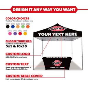 LookOurWay Custom Canopy Tent- Pop Up Canopy Tent Packages for Outdoor and Trade Show Events - Custom Prints of Your Branding, Messaging, and Logos for Business Advertising (Event Basic 10x10)