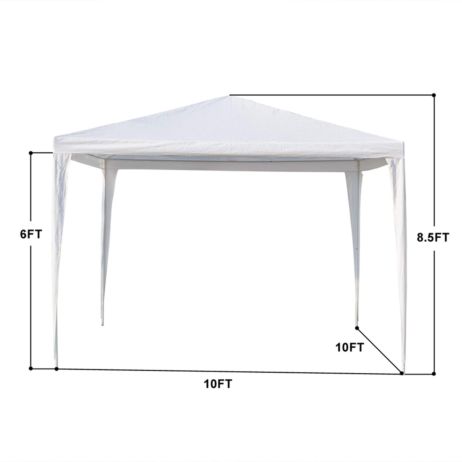 Goxowo Party Wedding Canopy Tent - Patio Camping Gazebo Storage Shelter Pavilion Cater BBQ Events Tent W/Removable Sidewalls white 10 x 10 x 8.5ft