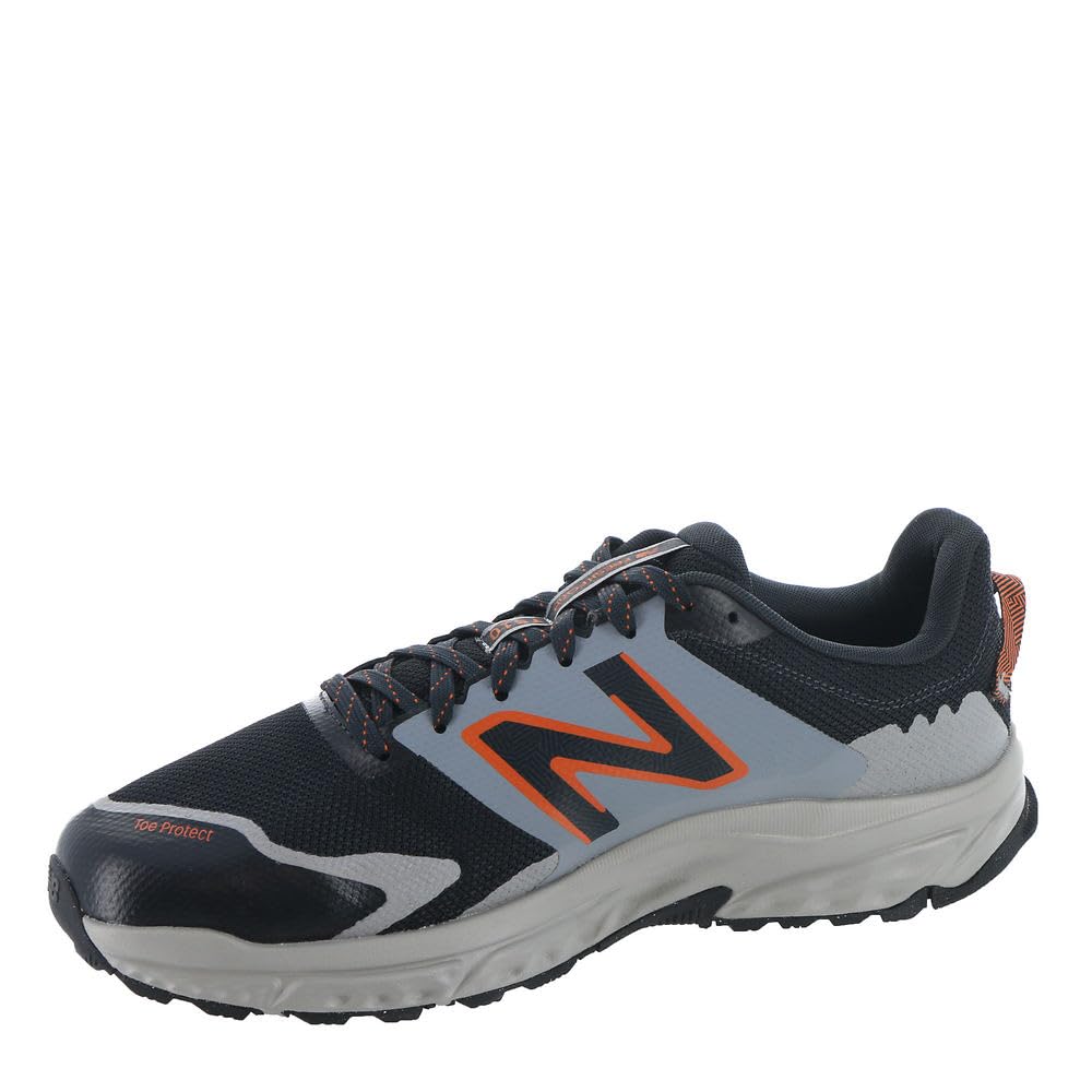 New Balance Men's Fresh Foam 510 V6 Trail Running Shoe, Phantom/Team Away Grey/Classic Orange, 8 Wide