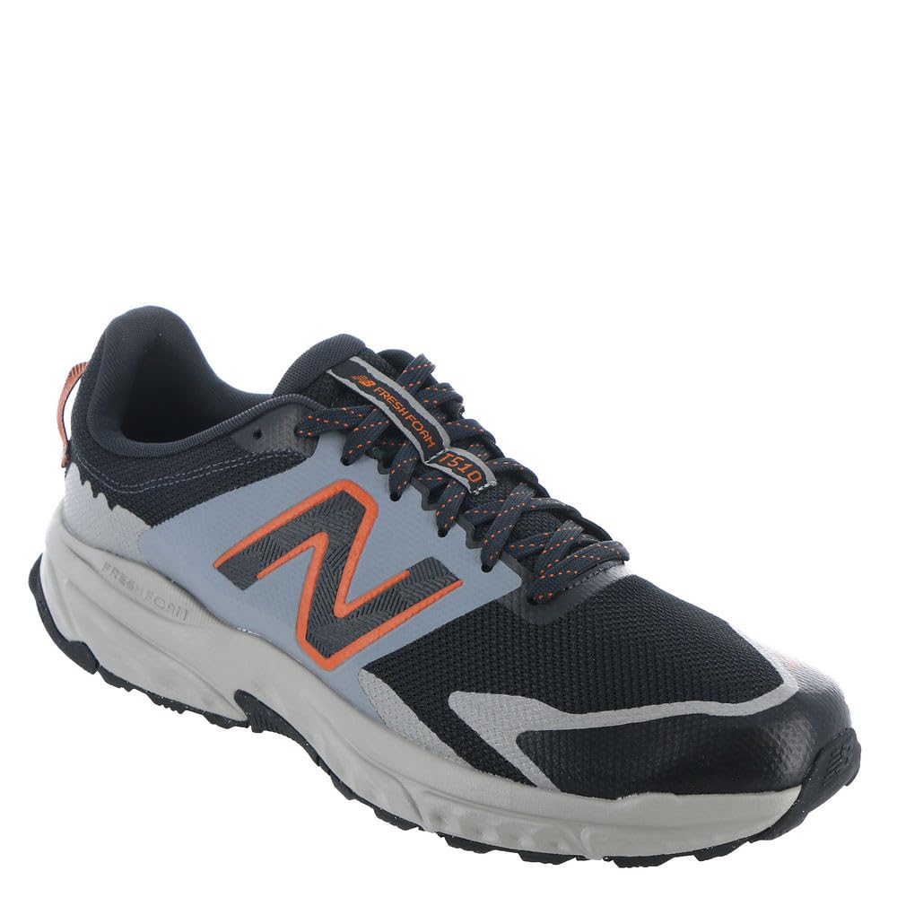 New Balance Men's Fresh Foam 510 V6 Trail Running Shoe, Phantom/Team Away Grey/Classic Orange, 8 Wide