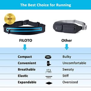 Running Belt Fanny Pack, Running Waist Pack for Women & Men USA Patented Hands-Free Reflective Runner Pouch Belt Fitness Workout Bag No-Bounce Adjustable Sport Travel Fanny Pack Cell Phone Holder