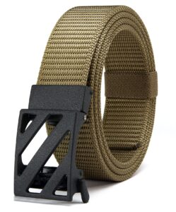 yoetey ratchet tactical gun belt for men - 1.5" stiff nylon web work belts heavy duty for concealed carry holster