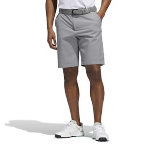 adidas men's ultimate365 10.5 inch core golf shorts, grey three, 33