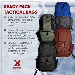 Vertx Ready Pack Tactical Backpack 20L for CCW, EDC, Travel, Work, Overlanding, Hiking, Camping, Tactical Gear, It's Black