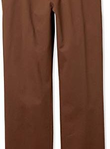 Amazon Essentials Men's Classic-Fit Wrinkle-Resistant Flat-Front Chino Pant (Available in Big & Tall), Brown, 30W x 30L