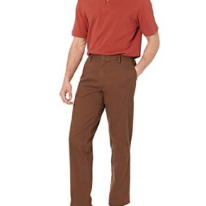 Amazon Essentials Men's Classic-Fit Wrinkle-Resistant Flat-Front Chino Pant (Available in Big & Tall), Brown, 30W x 30L