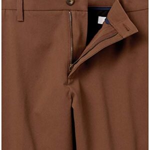 Amazon Essentials Men's Classic-Fit Wrinkle-Resistant Flat-Front Chino Pant (Available in Big & Tall), Brown, 30W x 30L