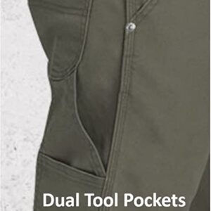 Dickies mens Tough Max Duck Carpenter Pants, Stonewashed Timber, 38W x 34L US