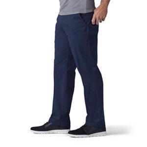 Lee Men's Extreme Motion Flat Front Regular Straight Pant Navy 30W x 30L