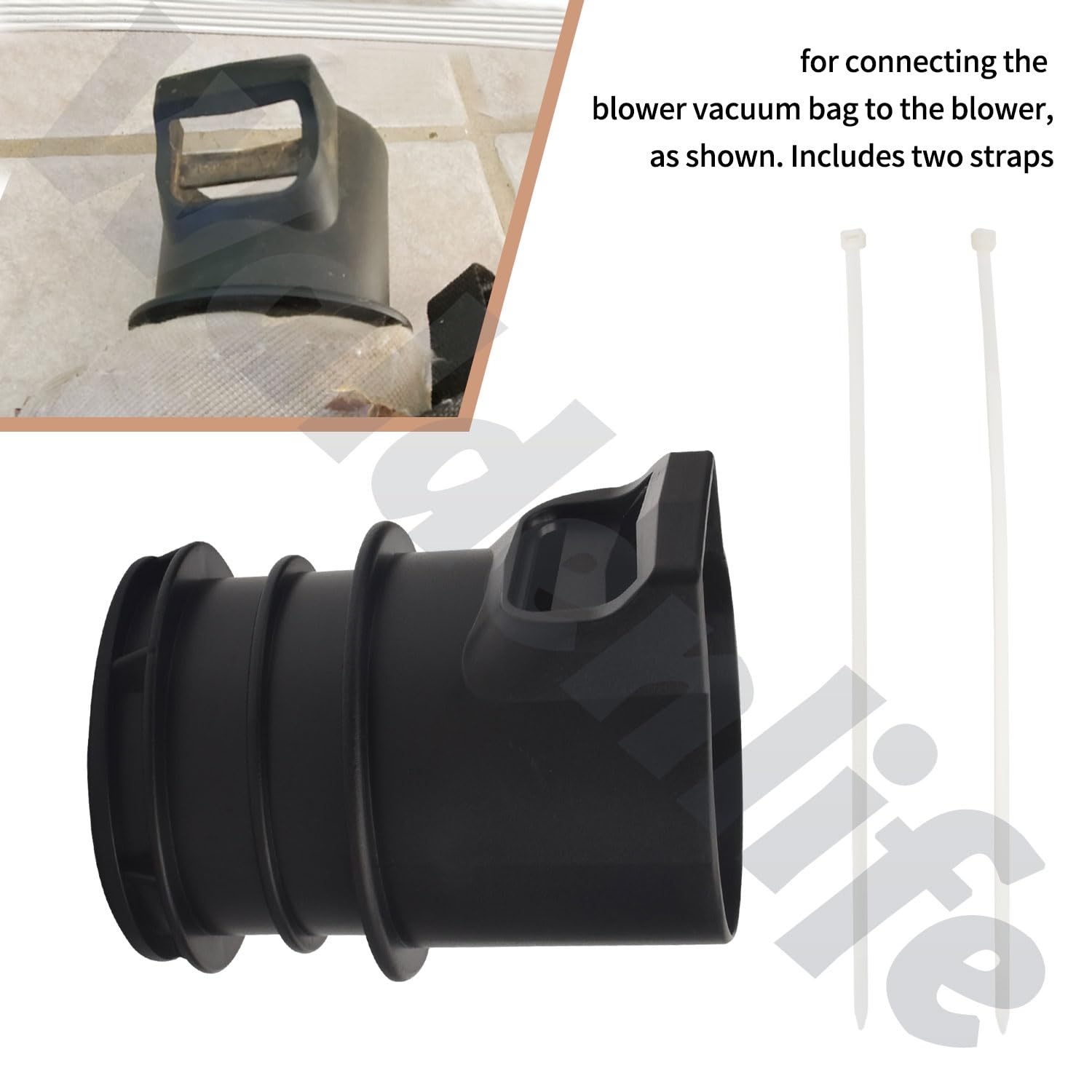 Electric Leaf Blower Adapter Pipe/Vacuum Tube, for Black-Decker 12 Amp BV6000 BEBL7000 BV3600 Electric Leaf Blower