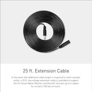 Moen 920-003 Flo Smart Water Monitor and Shutoff 25-ft Extension Cable