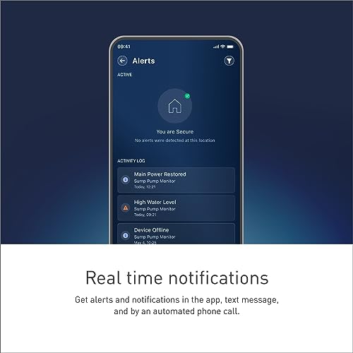 Moen Moen Smart Sump Pump Monitor, Wi-Fi Connectable Water Alarm Sensor for Basement Sump Pump, S2000ESUSA