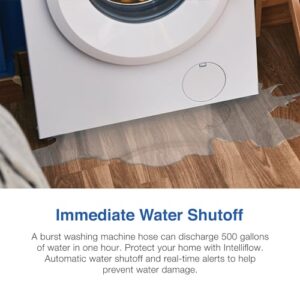 Watts Intelliflow A2C-SC 1/2 Washing Machine Smart Water Shutoff Valve With Leak Sensor and Real-time Text and Email Alert Capability, Without Wall Box