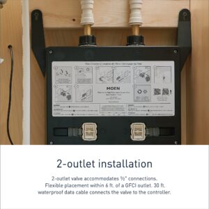 Moen Smart Shower 2-Outlet Digital Thermostatic Shower Valve with 1/2" Connections, S3102