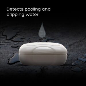 Water Leak Detector - Very Loud Water Sensor Alarm for Home, Flood Detection Alarm Sensor Alarm for Sinks, Sump Pumps, Basements, and Laundry Rooms by Mindful Design (White, 4 Pack)