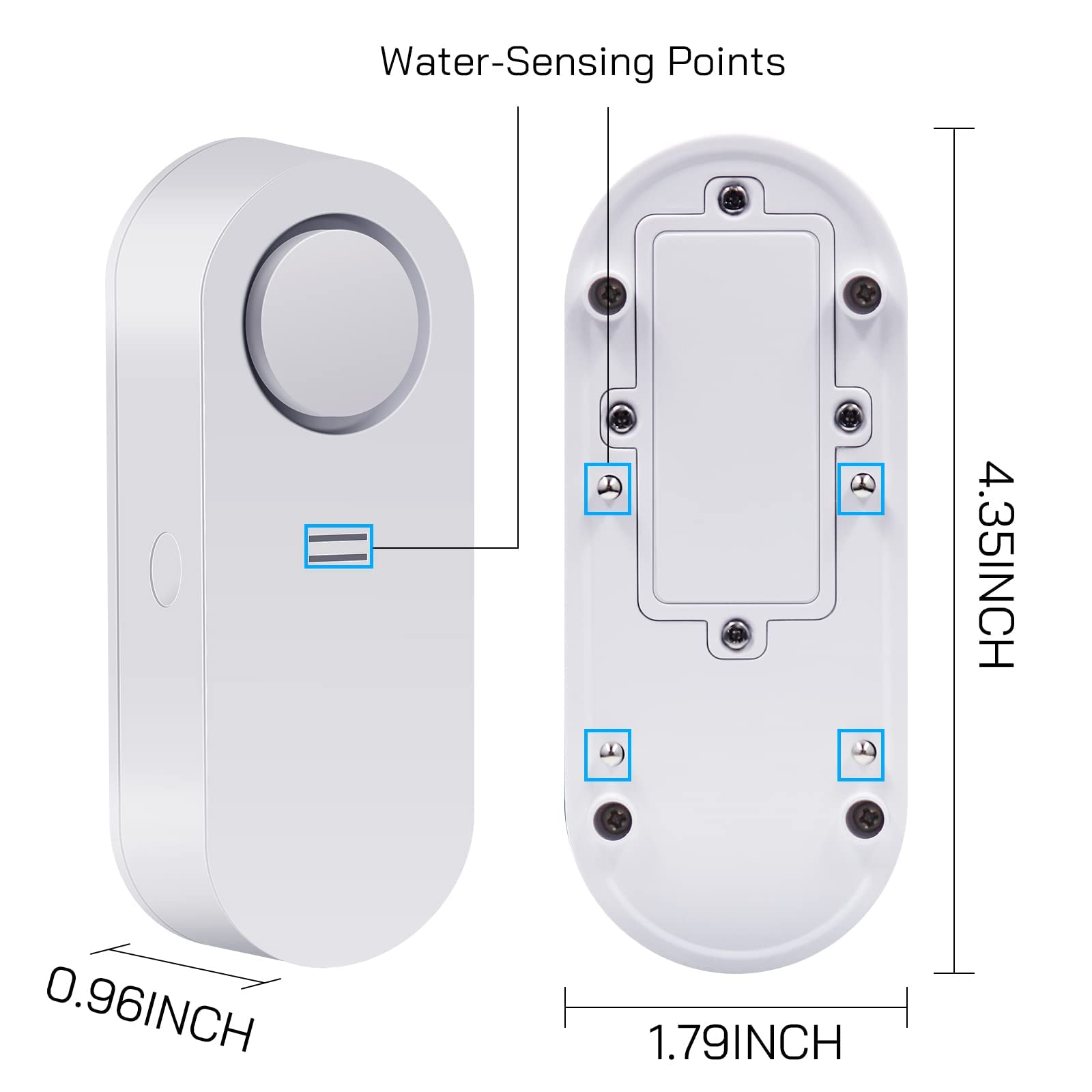 AGSHOME Water Detector Alarm, wifi Water Sensor 5-pack & Hub Kit,120db Alarm and App Alerts, Leak and Drip Alert , for Home, Basement (Not support 5G WIFI)