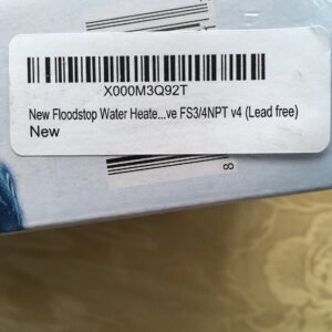 FloodStop Water Heater Auto-Shutoff Valve, FS3/4NPT, V4 Controller, Water Damage Prevention